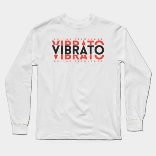 Vibrato Guitar Technique Dark Orange Long Sleeve T-Shirt